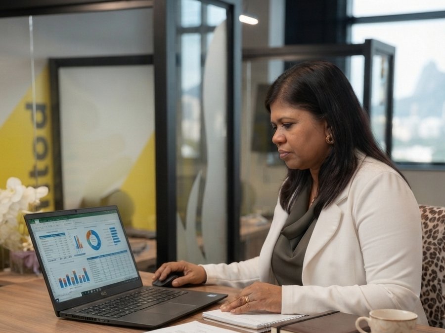 Maria Ferreira analisando e comparando propostas de planos de saúde